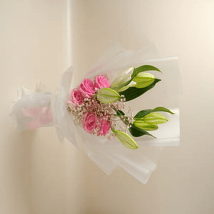 Lily And Roses Bouquet  10181