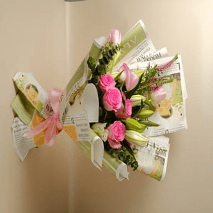 Pink Flowers Bouquet  10185