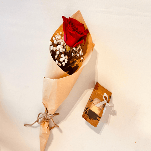 Red rose Bouque with chocolate Box 099
