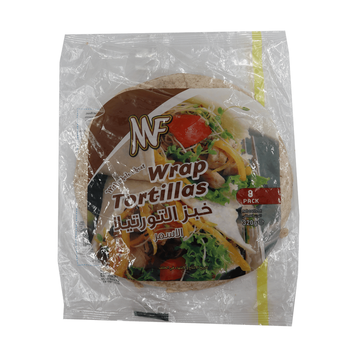 Mf Whole Wheat 44% Tortillas 20cm 8pack