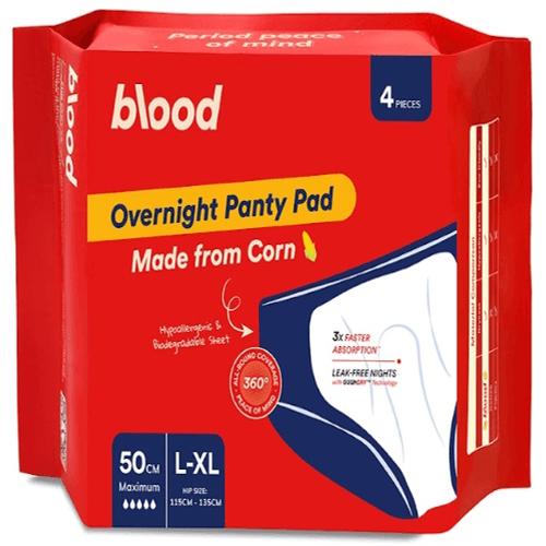 Pslove Blood Overnight Panty Pads Maximum 50Cm L/Xl 4'S Pads