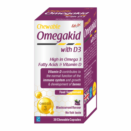 Life On Chewable Omegakid Blackcurrant 30 Tab