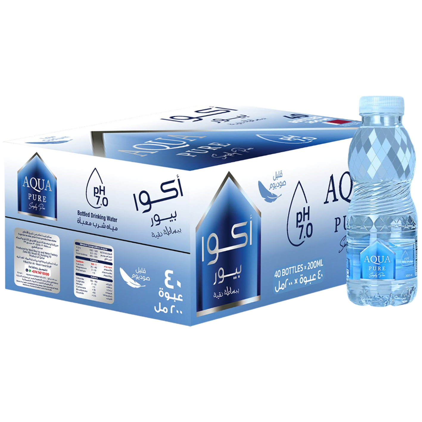 Aqua Pure Bottled drinking Water 40 x 200ml