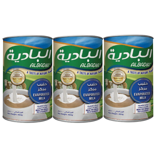 AL Badia Evaporated Filled Milk 3x400g