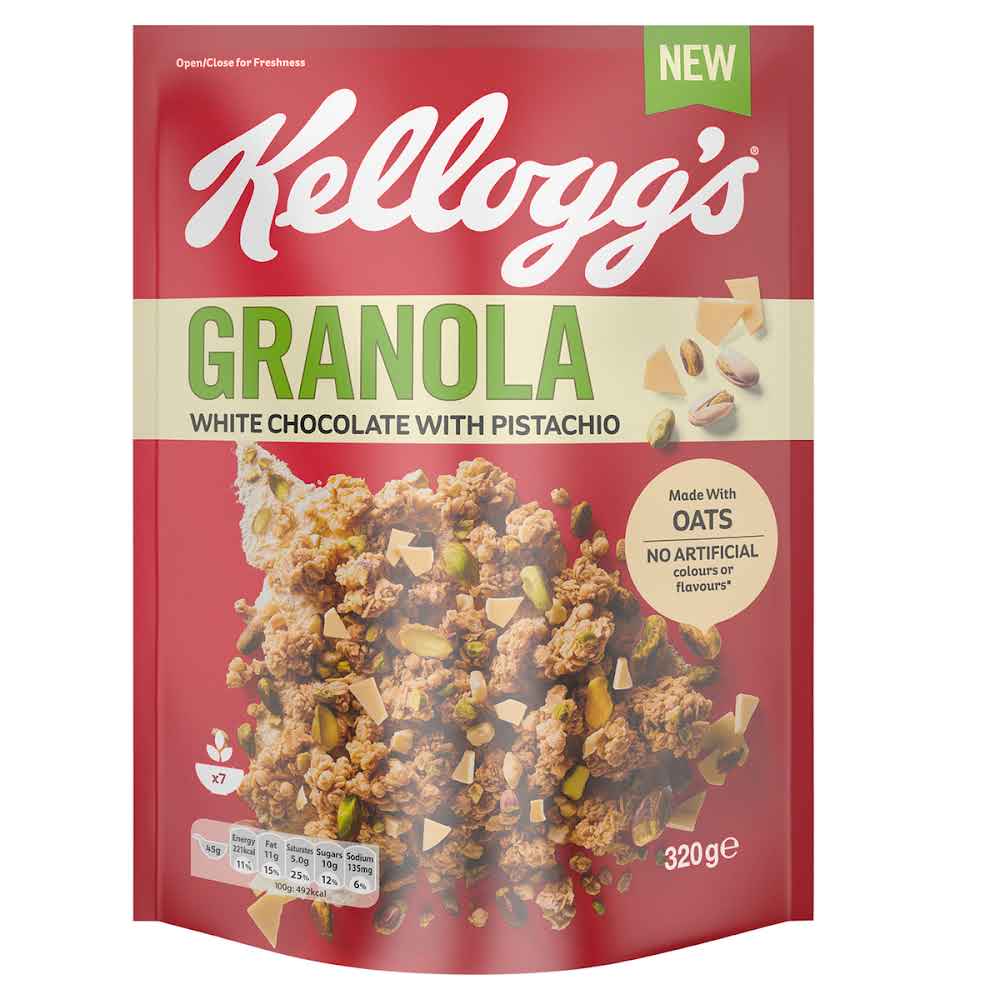 Kelloggs Granola White Chocolate With Pistachio 320g