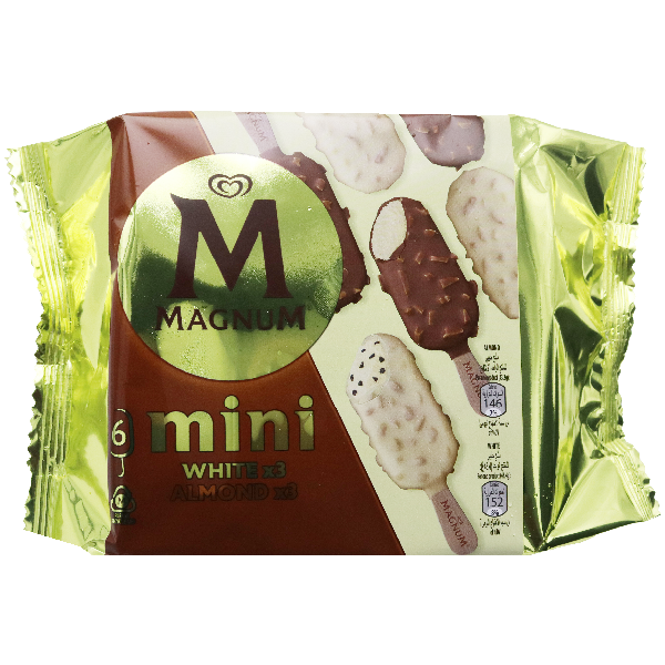 Magnum Mini Ice Cream Stick White & Almond 345ml