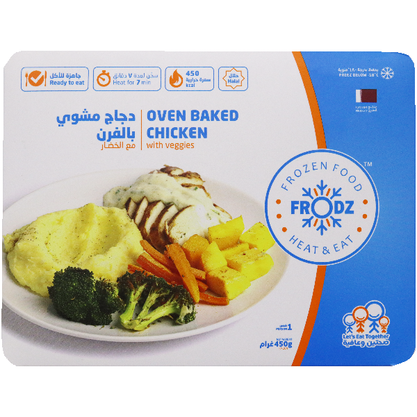 Frodz Oven Baked Chicken With Veggies 450g