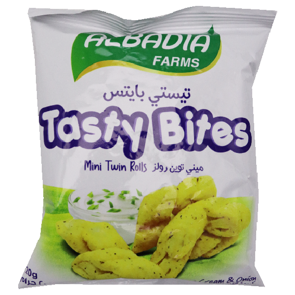 Al Badia Tasty Bites Sour Cream And Onion 20Gm