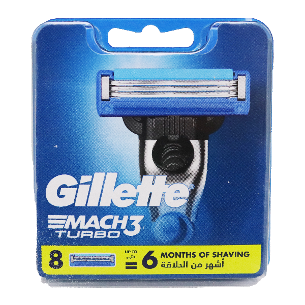 Gillette Mach3 Turbo 3D 8Ct