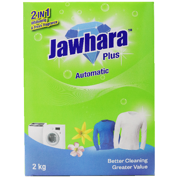 Jawharah Plus Detergent Powder Low Foam 2kg Box