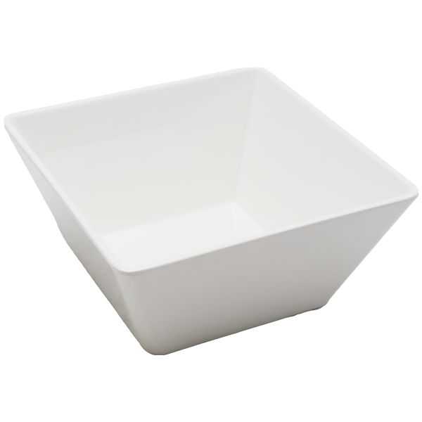 Vague Melamine Square Bowl 17.5x17.5cx8.5 Cm Plain