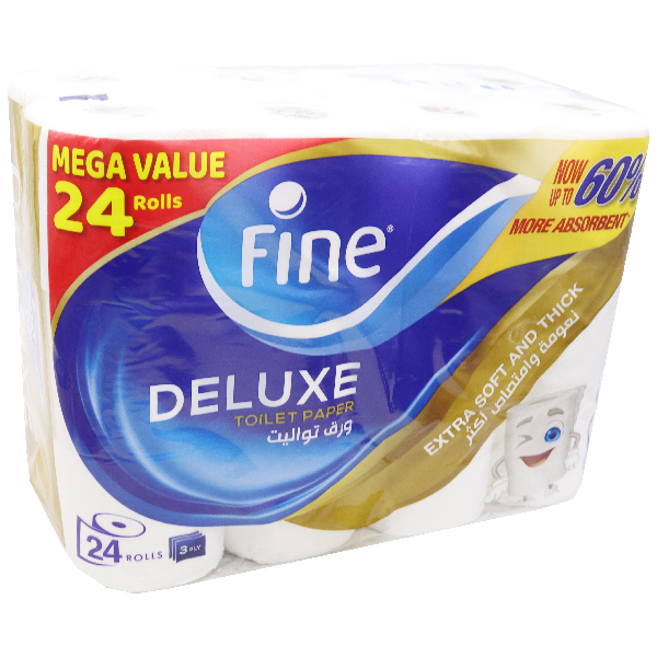 Fine Toilet Tissue Cmfort Dlx 140 Sheets 3Plies 24 Rolls