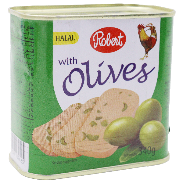 Robert Chicken Luncheon Meat Green Olive 340g