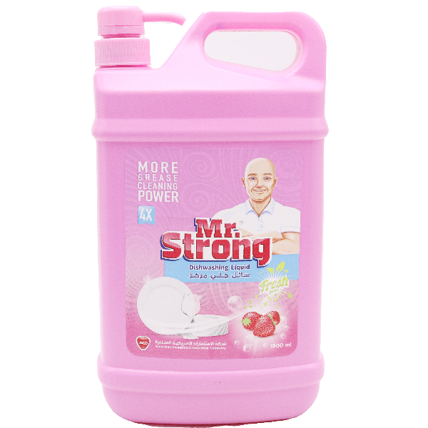 Mr.Strong Dish Washing Liquid Pink 1.8ltr