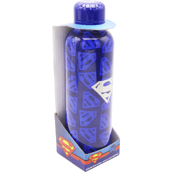 Stor Young Adult Insulated Stainless Steel Bottle Superman Symbol 515ml Tst154