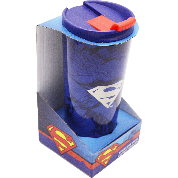 Stor Young Adult Insulated Stainless Steel Coffee Tumbler Superman Symbol 425ml