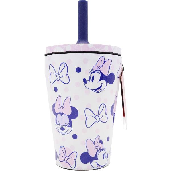 Stor Dw Stainless Steel Silicone Straw Tumbler Minnie Mouse Awesome Faces 360ml