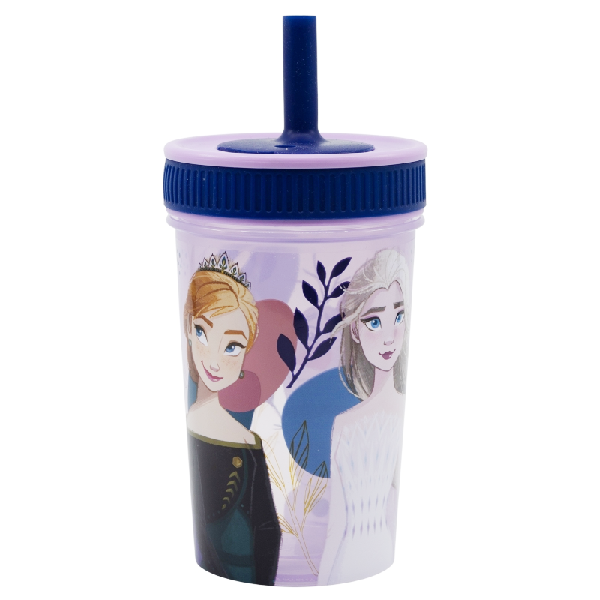 Stor Leak Proof Silicone Straw Tumbler Frozen Trust the Journey 465ml Tst056