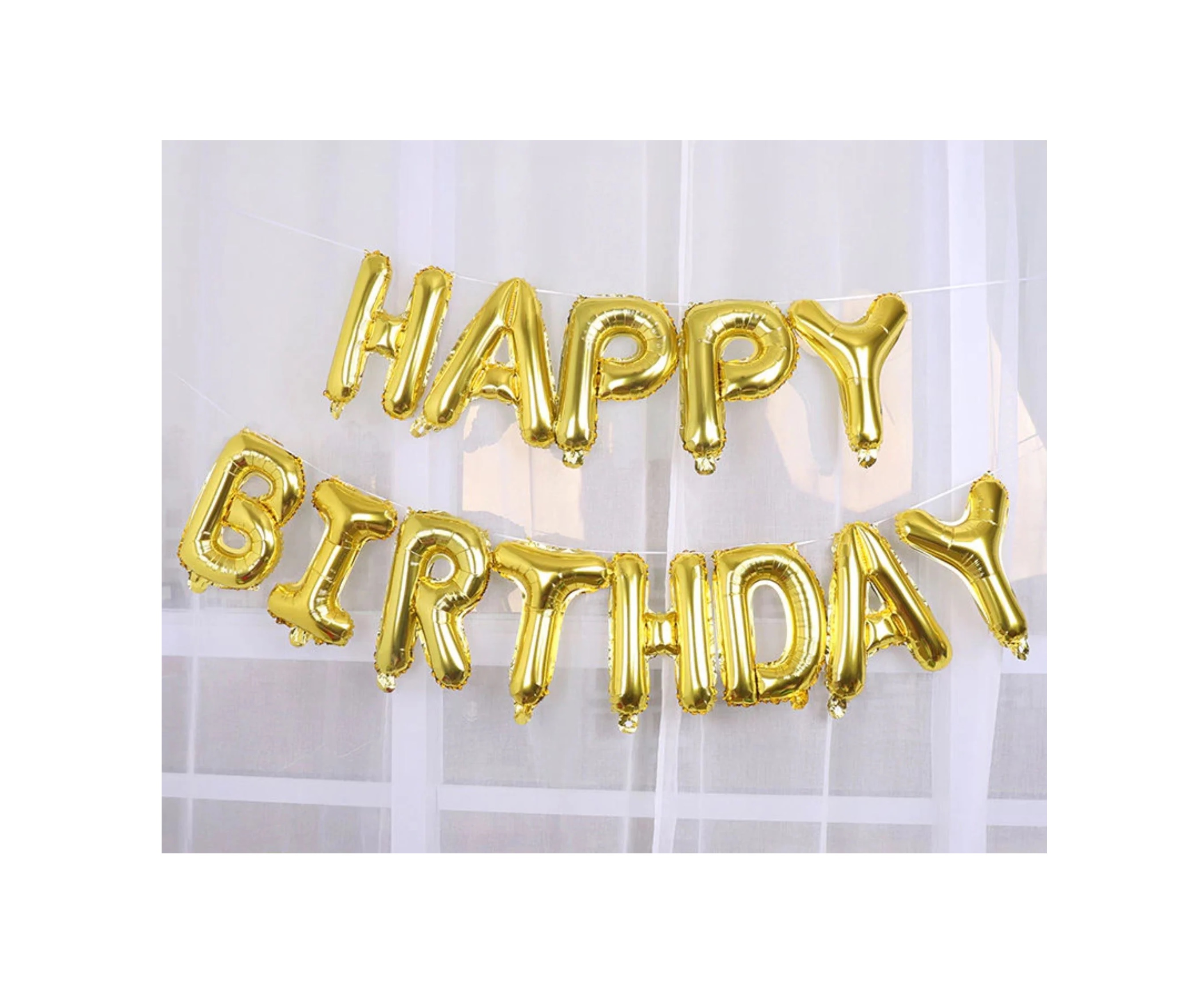 16 Inch Happy birthday foil balloon Gold