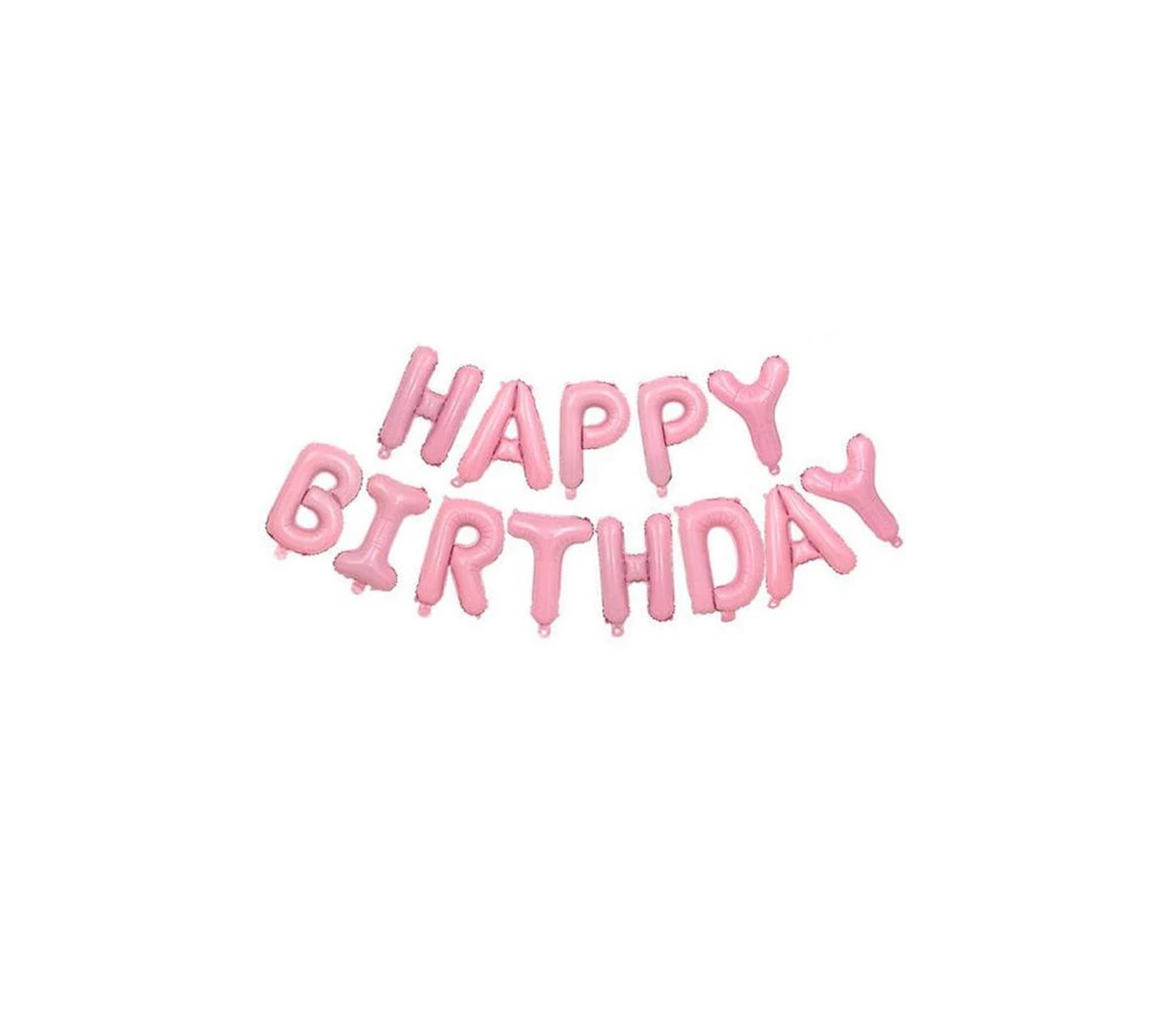 Happy Birthday Foil Balloon Baby Pink ( 16 inch )