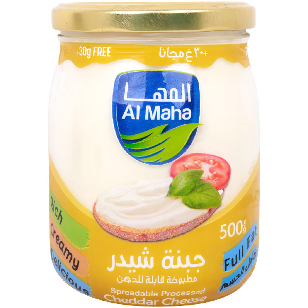 Al Maha Spreadable Cheddar Cheese 500g