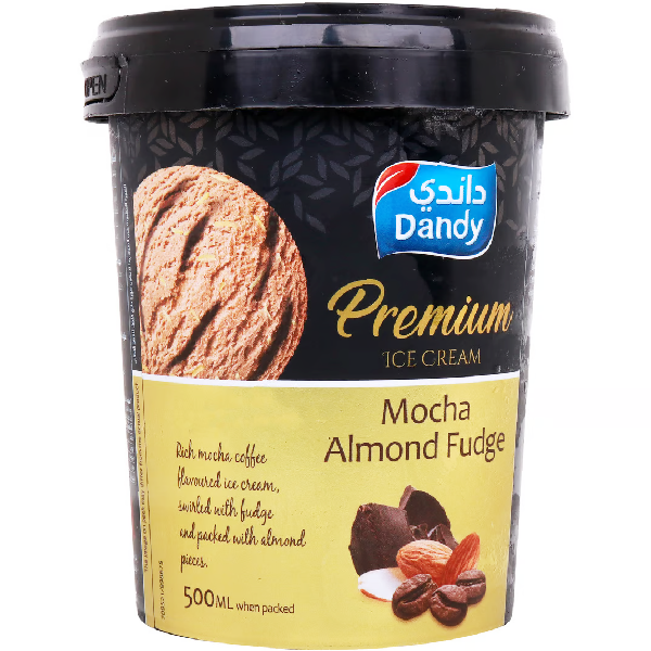 Dandy Premium Ice Cream Mocha Almond Fudge 500ml