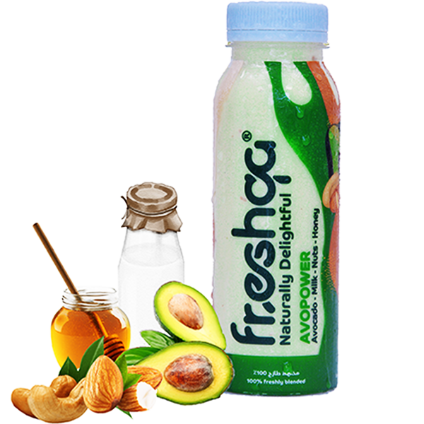 Freshqa Fresh Smoothie Avopower,  240 ml  (Avocado, Honey, Nuts (Almonds, Cashew