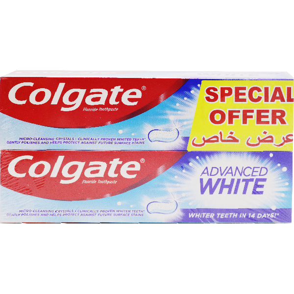 Colgate Toothpaste Advance Whitening 2X100ml Special Price