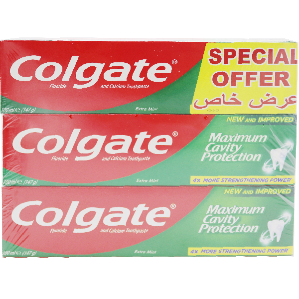 Colgate Maximum Cavity Protection Extra Mint Toothpaste 3X100ml