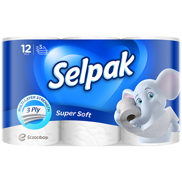 Selpak Toilet Paper12 Rolls Super Soft140s 3ply