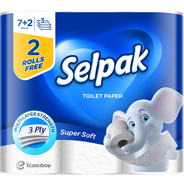 Selpak Toilet Paper7+2 Rolls Pack 140s 3ply