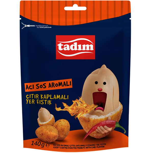 Tadim Coated Peanuts With Chili Flavour 140g