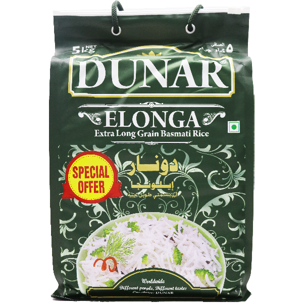 Dunar Elonga Extra Long Basmati Rice 5kg