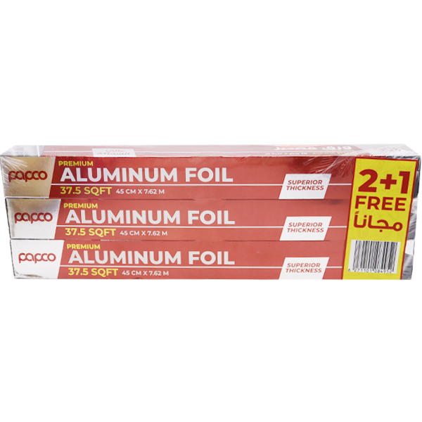 Papco Aluminum Foil37.5 Sqft 45cmx7.62 mtr 2+1 Free