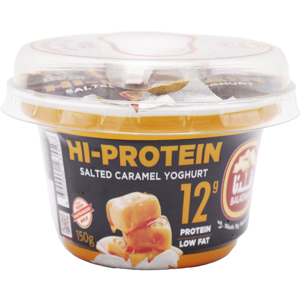 Baladna Hi Protein Low Fat Salted Caramel Yoghurt 150g