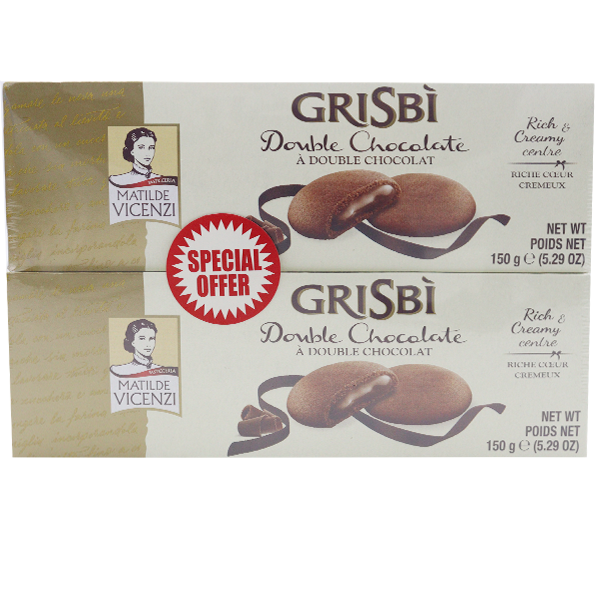 Vicenzi Grisbi Chocolate Cream 2x150g