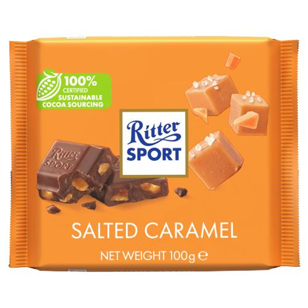 Ritter Sport Milk Chocolate With Salted Caramel 100g