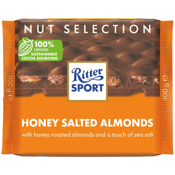 Ritter Sport Honey Salted Almonds Chocolate 100g