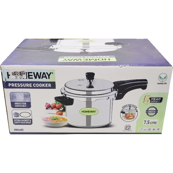 Homeway Indian Pressure Cooker Induction Bottom 7.5-Ltr