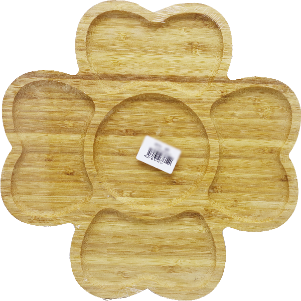 Al Rawayie Wooden Rose-Shaped Divided Serving Platter