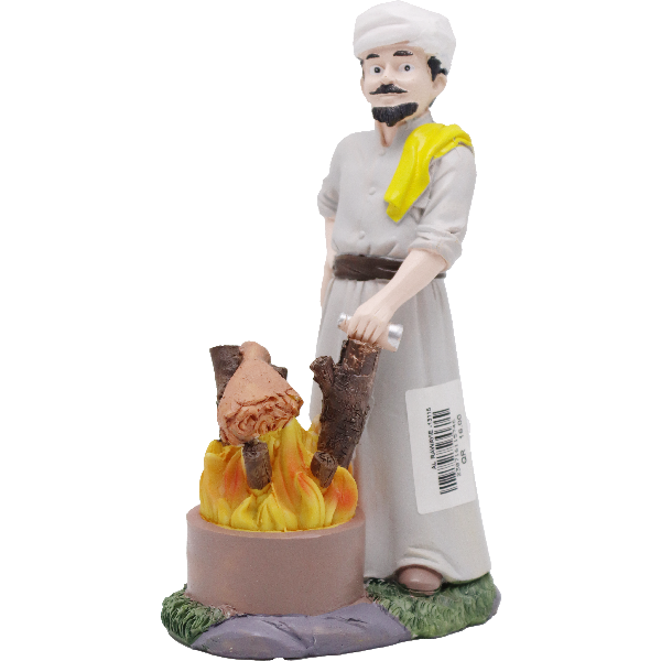 Al Rawayie Stone Barbecue Man Figurine For Home Decoration