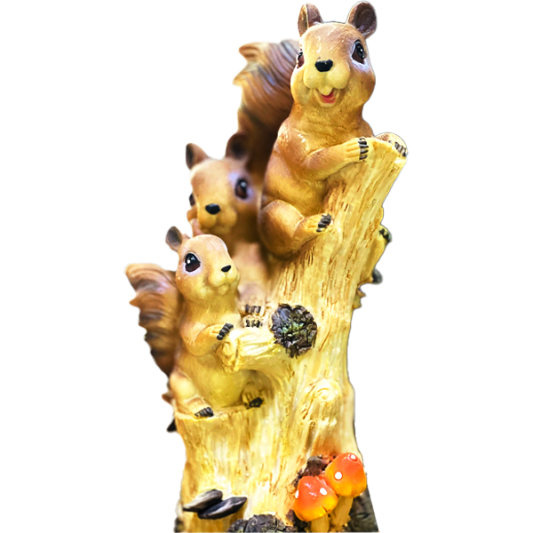 Al Rawayie Home decoration stone squirrels tree doll