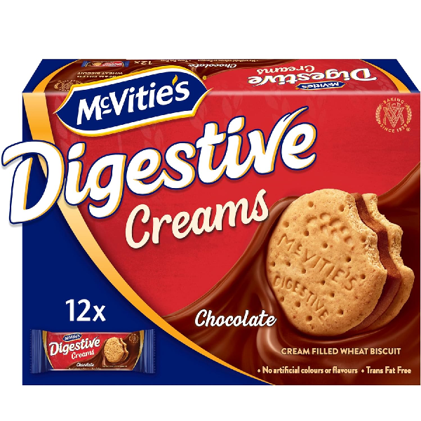 Mcvitie's Digestive Creams Chocolate Cream Filled Wheat Biscuits 12x40g