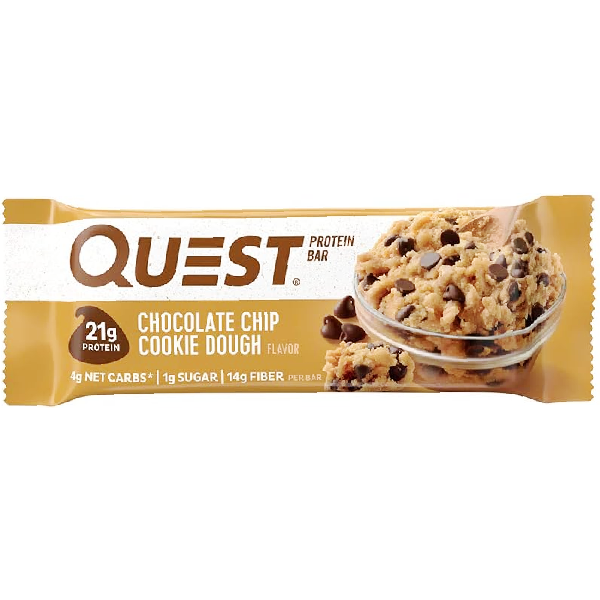 Quest Chocolate Chip Cookie Dough Protein Bar 2.1 Oz 60g