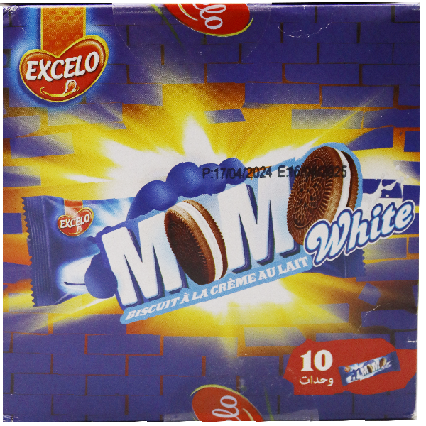 Excelo Momo White Cocoa Biscuit Filled With Milk Cream 360g