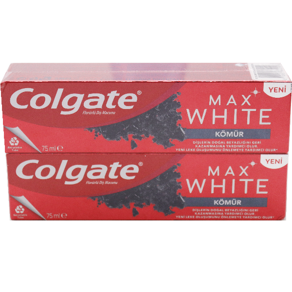 Colgate Toothpaste Max White Charcoal 2Pcs