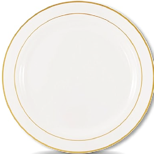 Rich Ceramic Plate With Golden Line 30cm