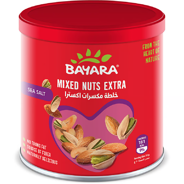 Bayara Snacks Mixed Nuts Extra Can 100g