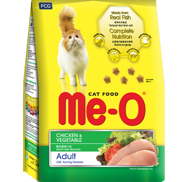 Me-o Dry Adult Cat Food - Chicken and Vegetable 7kg