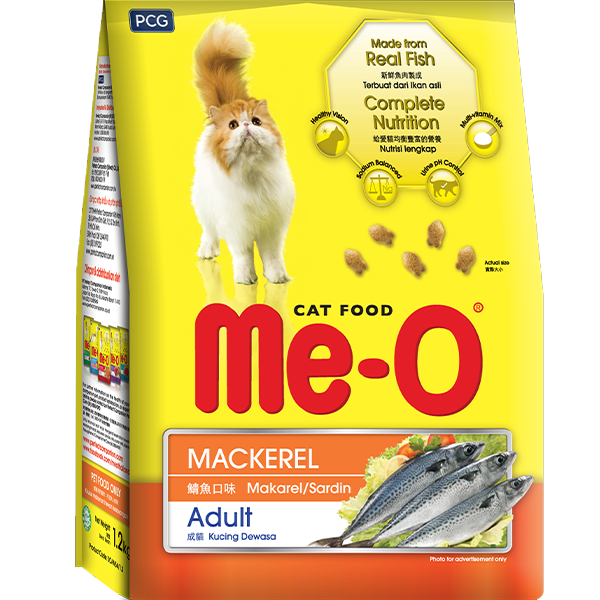 Me-o Dry Adult Cat Food - Mackerel 1.2kg